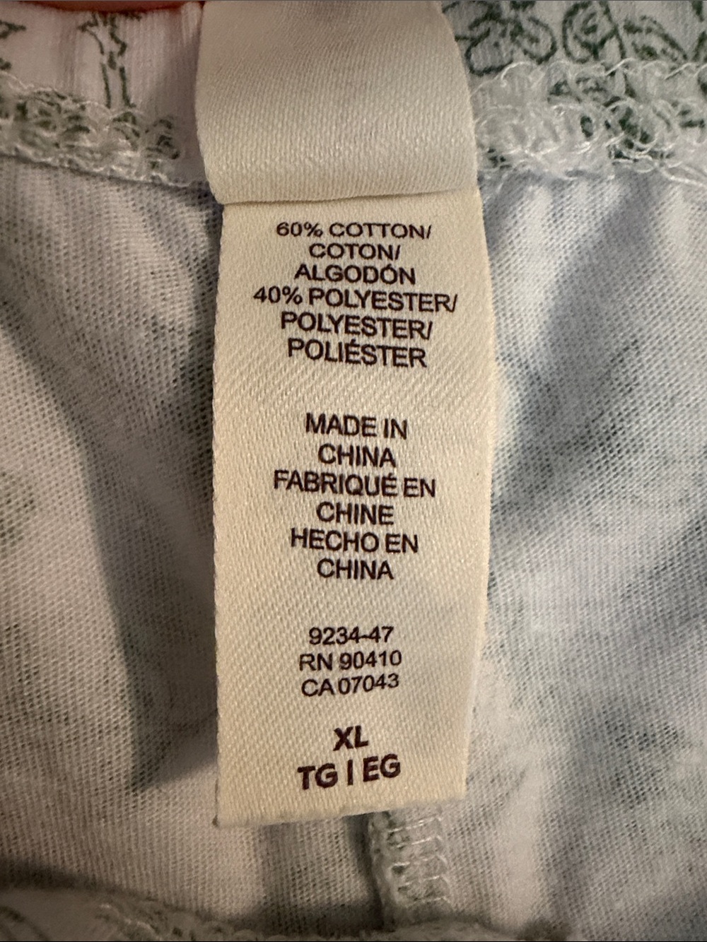 Laura Ashley Cream Sleep Shorts with Green Floral Print - Picture 5 of 5